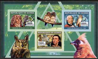 Guinea - Conakry 2006 Ornithologusts (Birds) imperf sheetlet containing 3 values unmounted mint Yv 2727-29