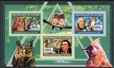 Guinea - Conakry 2006 Ornithologusts (Birds) imperf sheetlet containing 3 values unmounted mint Yv 2727-29