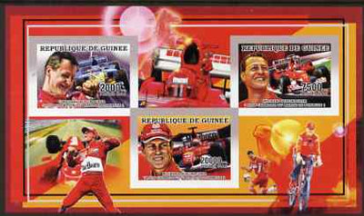 Guinea - Conakry 2006 Michael Schumacher - F1 Champion imperf sheetlet containing 3 values unmounted mint Yv 2733-35