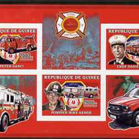 Guinea - Conakry 2006 Fire Trucks & Fire Fighters imperf sheetlet containing 3 values unmounted mint Yv 2739-41