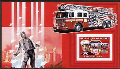 Guinea - Conakry 2006 Fire Trucks & Fire Fighters imperf s/sheet #1 containing 1 value (Chief Nigro) unmounted mint Yv 373