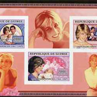 Guinea - Conakry 2006 Princess Diana imperf sheetlet #1 containing 3 values unmounted mint Yv 2709-11