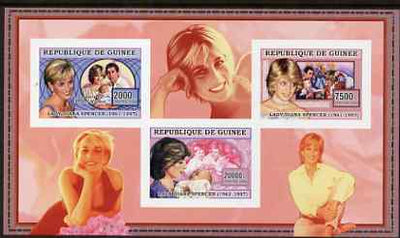Guinea - Conakry 2006 Princess Diana imperf sheetlet #1 containing 3 values unmounted mint Yv 2709-11
