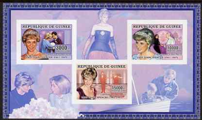 Guinea - Conakry 2006 Princess Diana imperf sheetlet #2 containing 3 values unmounted mint Yv 2712-14