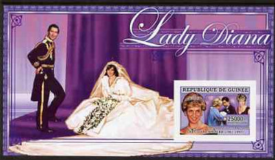 Guinea - Conakry 2006 Princess Diana imperf s/sheet #06 containing 1 value (in Wedding Dress) unmounted mint Yv 348