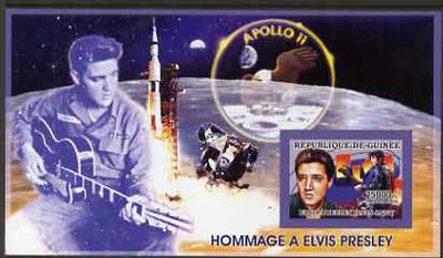 Guinea - Conakry 2006 Elvis Presley imperf s/sheet #1 containing 1 value (Apollo 11) unmounted mint Yv 322