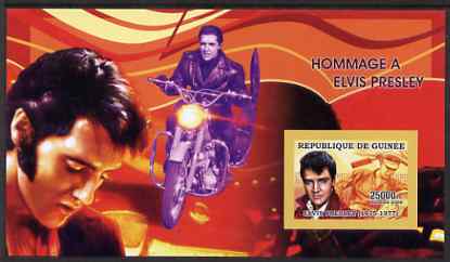Guinea - Conakry 2006 Elvis Presley imperf s/sheet #2 containing 1 value (Motorcycle) unmounted mint Yv 323