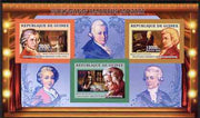 Guinea - Conakry 2006 Mozart imperf sheetlet containing 3 values unmounted mint Yv 2694-96