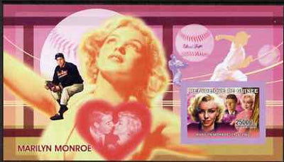 Guinea - Conakry 2006 Marilyn Monroe imperf s/sheet #2 containing 1 value (with Joe DiMaggio) unmounted mint Yv 326