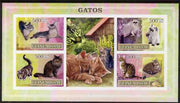 Guinea - Bissau 2007 Domestic Cats imperf sheetlet containing 4 values & 2 labels unmounted mint