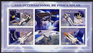 Guinea - Bissau 2007 International Space Year (Concorde & Shuttle) imperf sheetlet containing 4 values & 2 labels unmounted mint