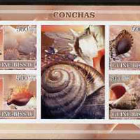 Guinea - Bissau 2007 Shells imperf sheetlet containing 4 values & 2 labels unmounted mint