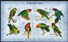 Guinea - Bissau 2007 Parrots imperf sheetlet containing 4 values & 4 labels unmounted mint