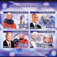 Guinea - Bissau 2007 John Glenn imperf sheetlet containing 4 values unmounted mint, Yv 2290-93