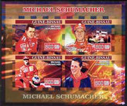 Guinea - Bissau 2007 Michael Schumacher imperf sheetlet containing 4 values unmounted mint, Yv 2298-2301