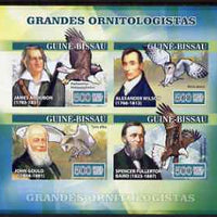 Guinea - Bissau 2007 Ornithologists imperf sheetlet containing 4 values (Birds of Prey) unmounted mint, Yv 2314-17