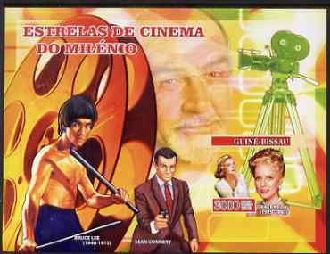 Guinea - Bissau 2007 Cinema Stars imperf s/sheet containing 1 value (Grace Kelly, Bruce Lee & Connery) unmounted mint, Yv 348