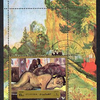 Fujeira 1971 Paintings by Renoir perf m/sheet cto used Mi BL 49A