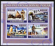 St Thomas & Prince Islands 2007 International Polar Year imperf sheetlet containing 4 values unmounted mint