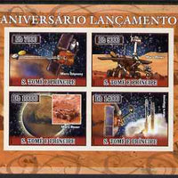 St Thomas & Prince Islands 2007 Space - Mars imperf sheetlet containing 4 values unmounted mint