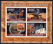 St Thomas & Prince Islands 2007 Space - Mars imperf sheetlet containing 4 values unmounted mint
