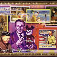 St Thomas & Prince Islands 2007 US Presidents #34 Dwight D Eisenhower imperf s/sheet containing 1 value unmounted mint