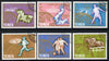 Yemen - Royalist 1965 Olympic Winners set of 6 cto used (Showjumping, Football, Running, Judo, Wrestling, Discus) Mi 196-201