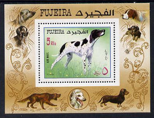 Fujeira 1970 Dogs (Pointer) m/sheet unmounted mint (Mi BL 38A)