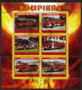 Congo 2007 Fire Engines #2 perf sheetlet containing 6 values fine cto used
