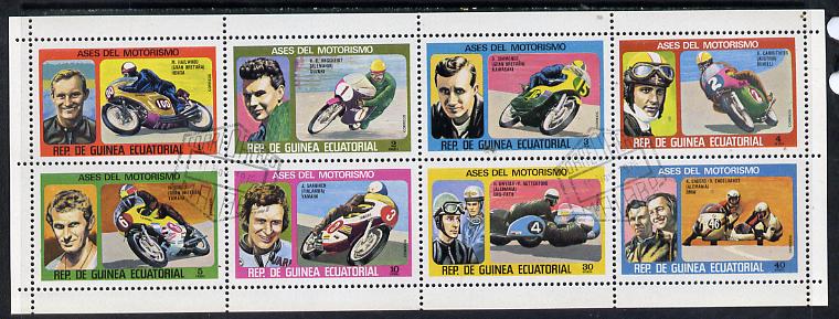 Equatorial Guinea 1976 Motor cyclists #2 set of 8 cto used, Mi 903-10