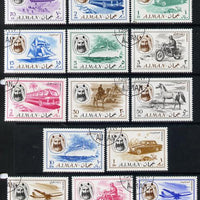 Ajman 1967 Transport perf set of 14 cto used (Mi 127-140)