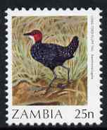 Zambia 1987 Birds - 25n Crake unmounted mint, SG 487