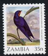 Zambia 1987 Birds - 35n Swallow unmounted mint, SG 489