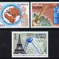 Dubai 1971 Outer Space Telecommunications Congress perf set of 3 unmounted mint, SG 374-76*