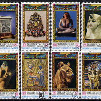 Sharjah 1968 Egyptology set of 8 cto used, Mi 456-63