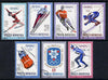 Rumania 1967 Grenoble Winter Olympics set of 7 cto used, Mi 2620-26, SG 3495-3501