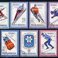 Rumania 1967 Grenoble Winter Olympics set of 7 cto used, Mi 2620-26, SG 3495-3501