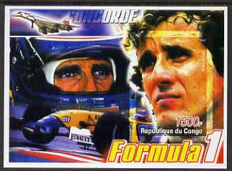 Congo 2005 Formula 1 - Alain Prost imperf souvenir sheet unmounted mint