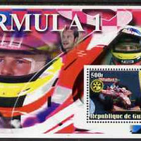 Guinea - Conakry 2003 Formula 1 perf s/sheet #2 containing 1 value (Jacques Villeneuve) with Rotary logo unmounted mint
