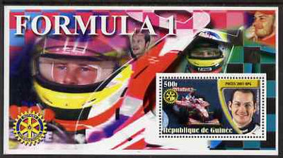 Guinea - Conakry 2003 Formula 1 perf s/sheet #2 containing 1 value (Jacques Villeneuve) with Rotary logo unmounted mint