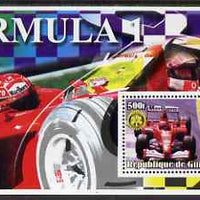 Guinea - Conakry 2003 Formula 1 perf s/sheet #4 containing 1 value (Michael Schumacher) with Rotary logo unmounted mint