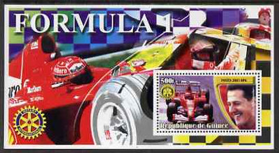 Guinea - Conakry 2003 Formula 1 perf s/sheet #4 containing 1 value (Michael Schumacher) with Rotary logo unmounted mint