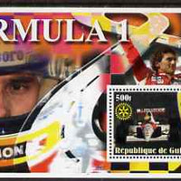 Guinea - Conakry 2003 Formula 1 perf s/sheet #5 containing 1 value (Ayrton Senna) with Rotary logo unmounted mint