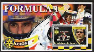 Guinea - Conakry 2003 Formula 1 perf s/sheet #5 containing 1 value (Ayrton Senna) with Rotary logo unmounted mint