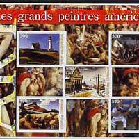 Comoro Islands 2005 Paintings (Great Americans) large imperf sheetlet containing 5 values unmounted mint