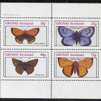 Grunay 1982 Butterflies (Lycena phleas etc) perf set of 4 values (10p to 75p) unmounted mint
