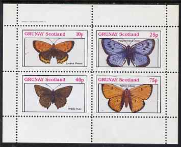 Grunay 1982 Butterflies (Lycena phleas etc) perf set of 4 values (10p to 75p) unmounted mint