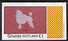 Grunay 1983 Dogs (Poodle) imperf souvenir sheet (£1 value) unmounted mint
