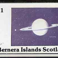 Bernera 1981 Planets (Saturn) imperf souvenir sheet (£1 value) unmounted mint