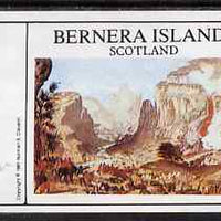 Bernera 1981 Paintings of Battles imperf souvenir sheet (£1 value) unmounted mint